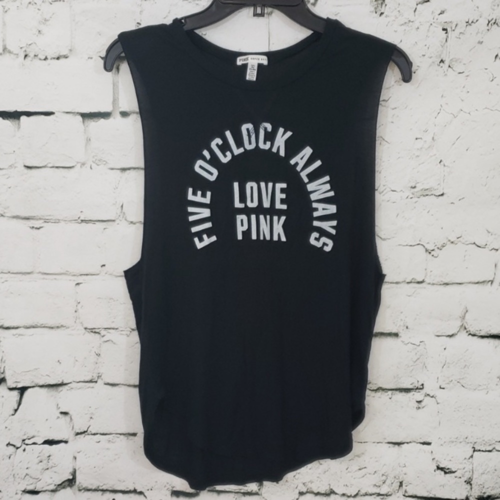 Victoria Secret Pink black super soft tank top